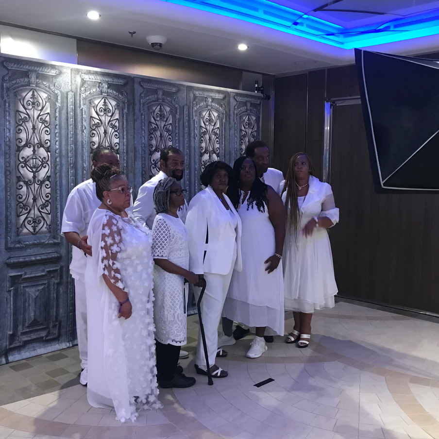 White Party aboard ship on Royal Caribbean with MSU Getaway